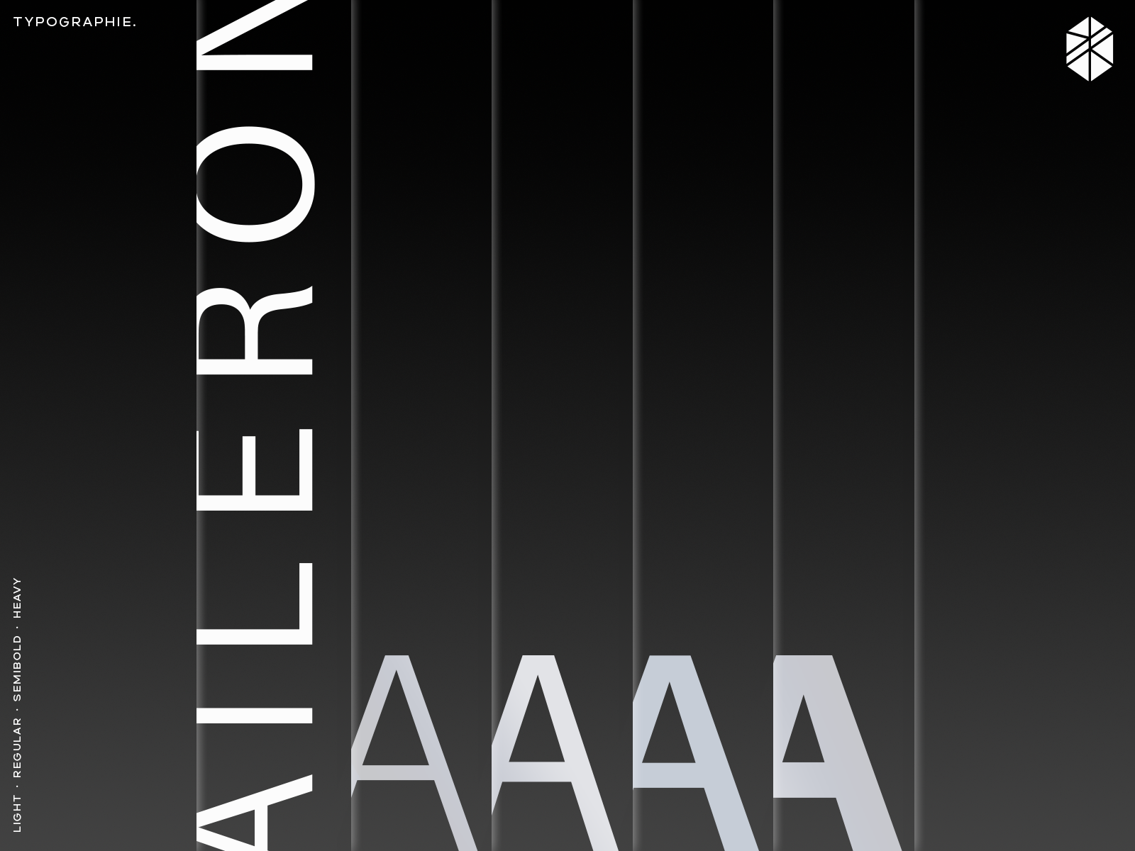 Specimen typographique Aileron